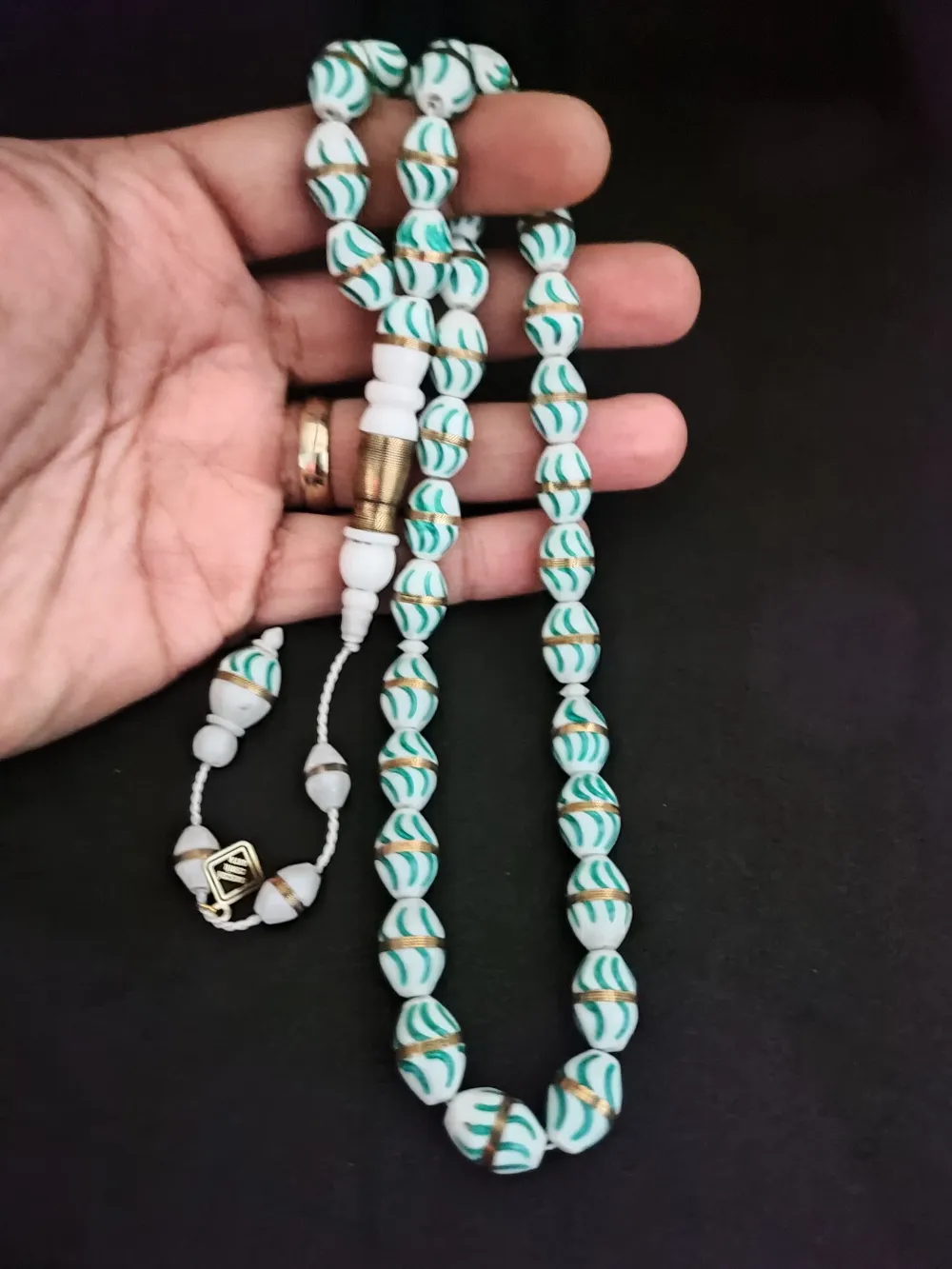 İskeçeli̇ Cemi̇l Usta Eseri̇ İri̇ Boy Gümüş Sarmal Mi̇neli̇ Deve Kemi̇ği̇ küçük resim 5