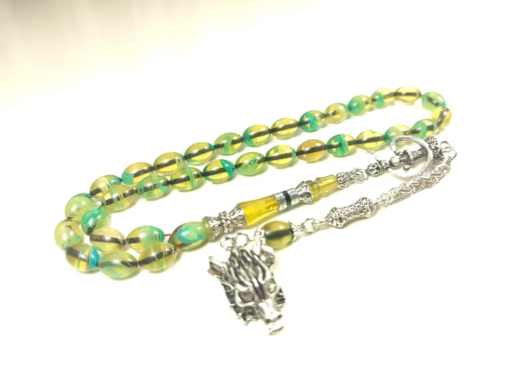 925 Ayar Gümüş Nakkaş İp Yolu Eski̇tme Multi̇ Color Sıkma Kehri̇bar küçük resim 2