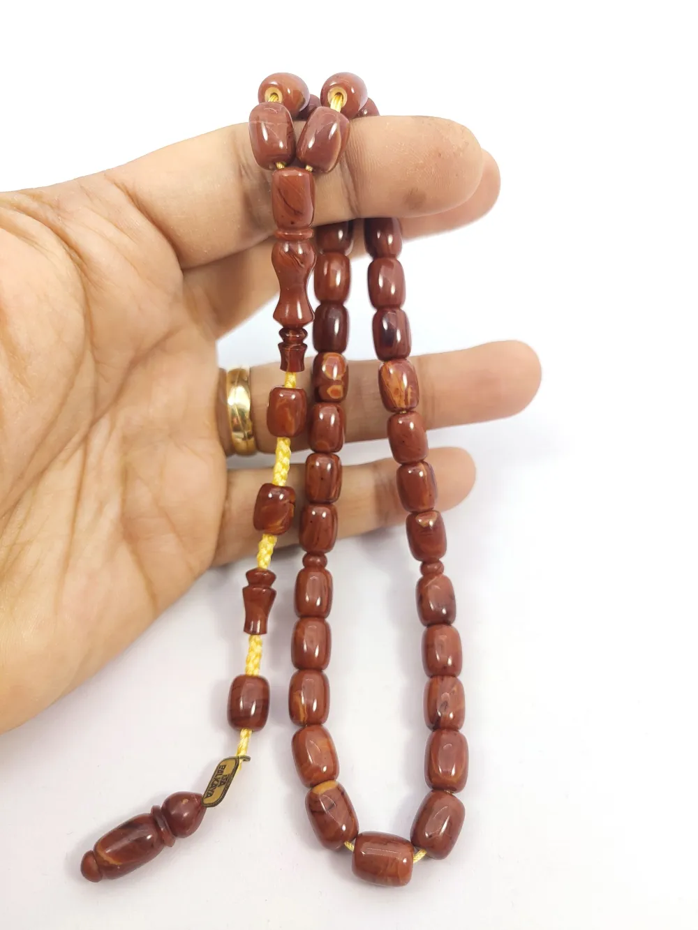 İsa Balkaya Eseri̇ Koni̇k Deli̇m(Eski̇ Usul) 12 Kat İpe Di̇zi̇li̇ Eski̇ Sıkma Kehri̇bar küçük resim 4