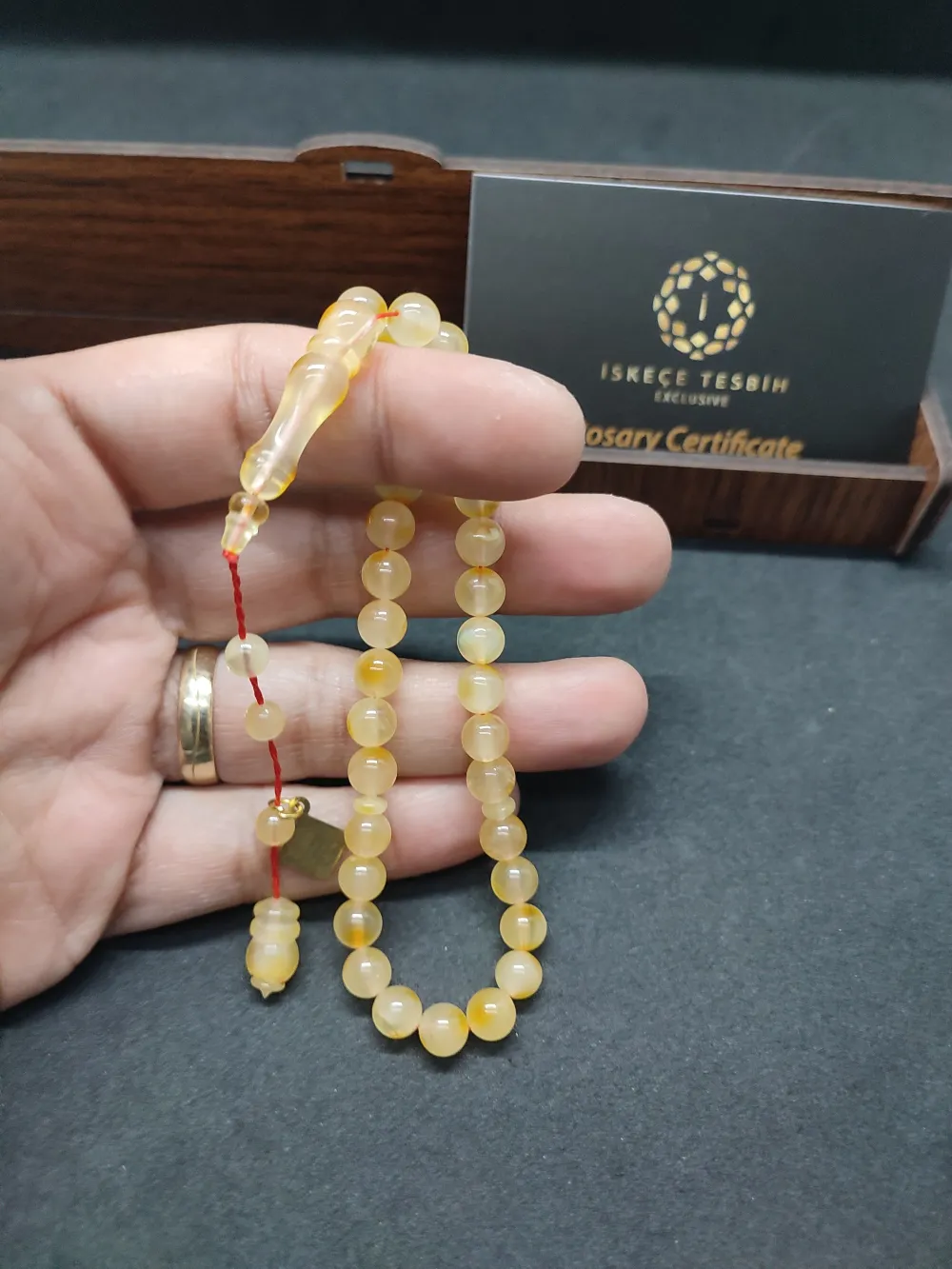 Ahşap Kutulu İskeçeli̇ Cemi̇l Usta Esri̇ Bi̇lek Boy  8.20 Gr. Rus Kaya Damla küçük resim 4