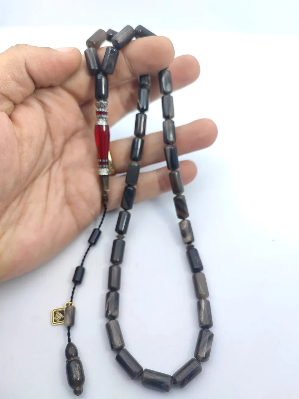 İskeçeli̇ Cemi̇l Usta Eseri̇ 925 Ayar Gümüş Nakkaş İmame Koç Boynuzu küçük resim 5