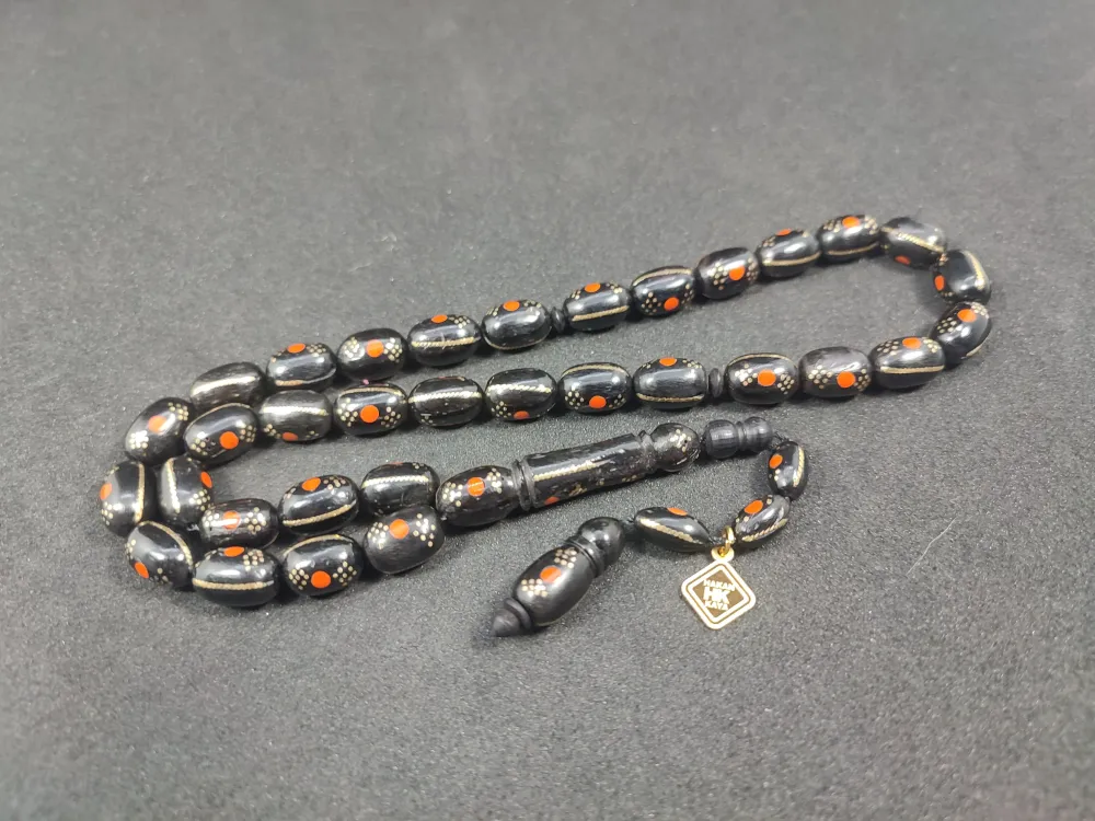 Hakan Kaya Usta Eseri̇ 3'Lü Gümüş Yarma Gümüş Çakımlı Mi̇neli̇ İnci̇ Si̇yahı Kuka küçük resim 2