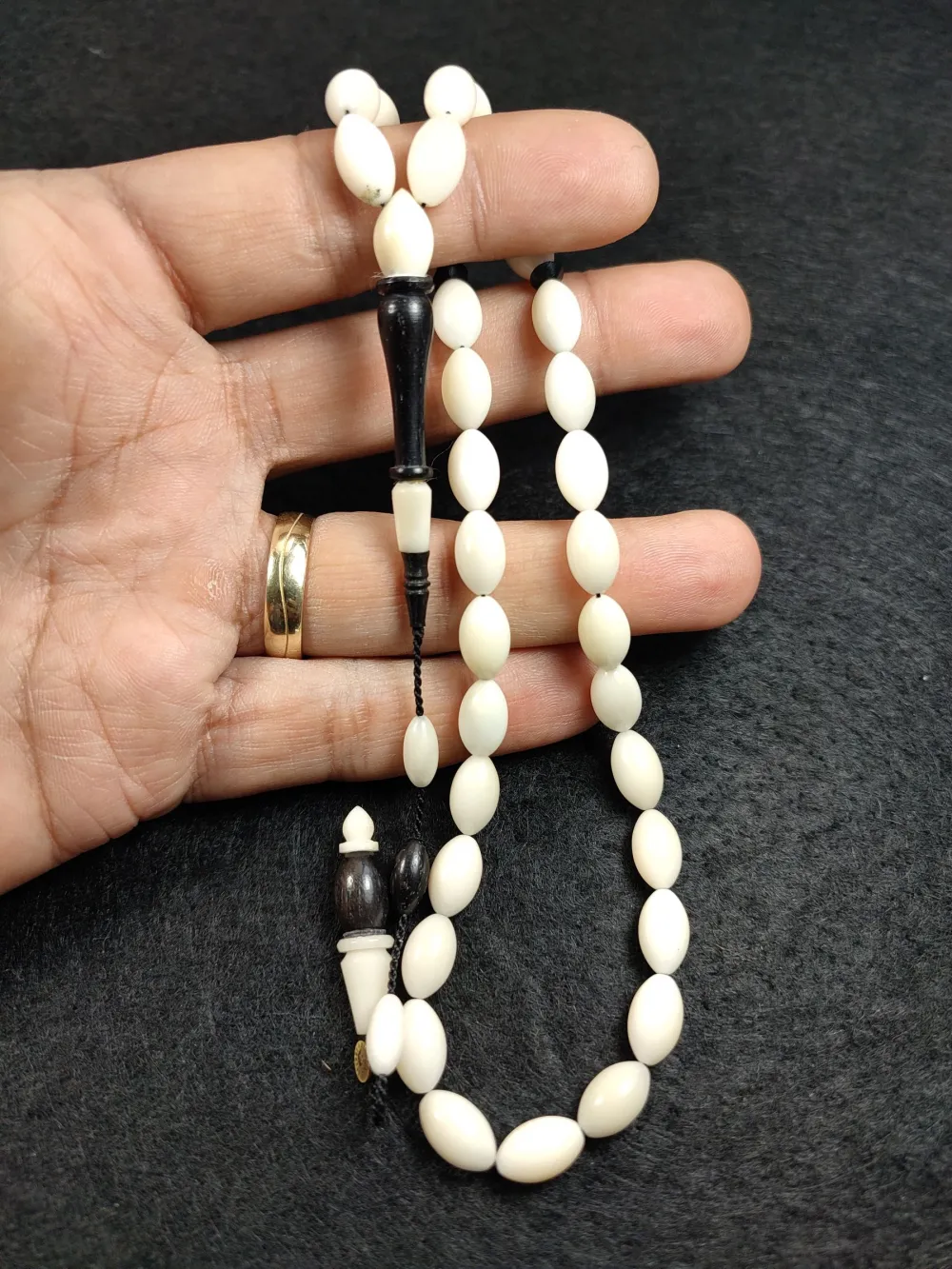 Mehmet Erbabacan Usta İşi̇ İmzalı Mühürlü Abanoz Ağacı Kombi̇nli̇ Narçıl küçük resim 5