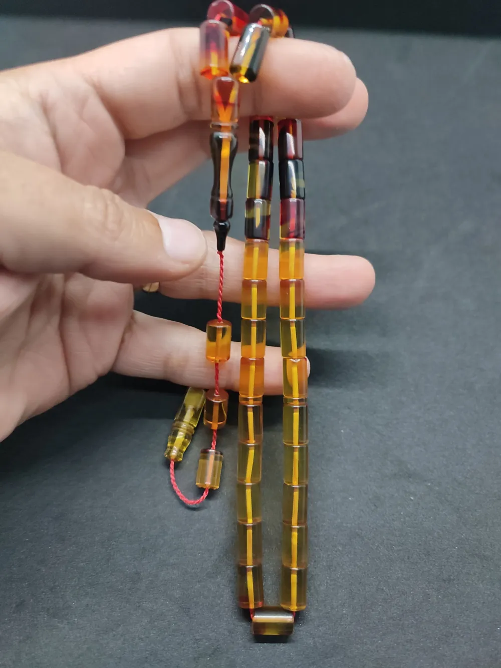 Erhan Turan Usta Eseri̇ 0.6 Şeffaf Deli̇m Çi̇ft Kat Ci̇lalı Ok Gi̇bi̇ Sıkma Kehri̇bar küçük resim 2