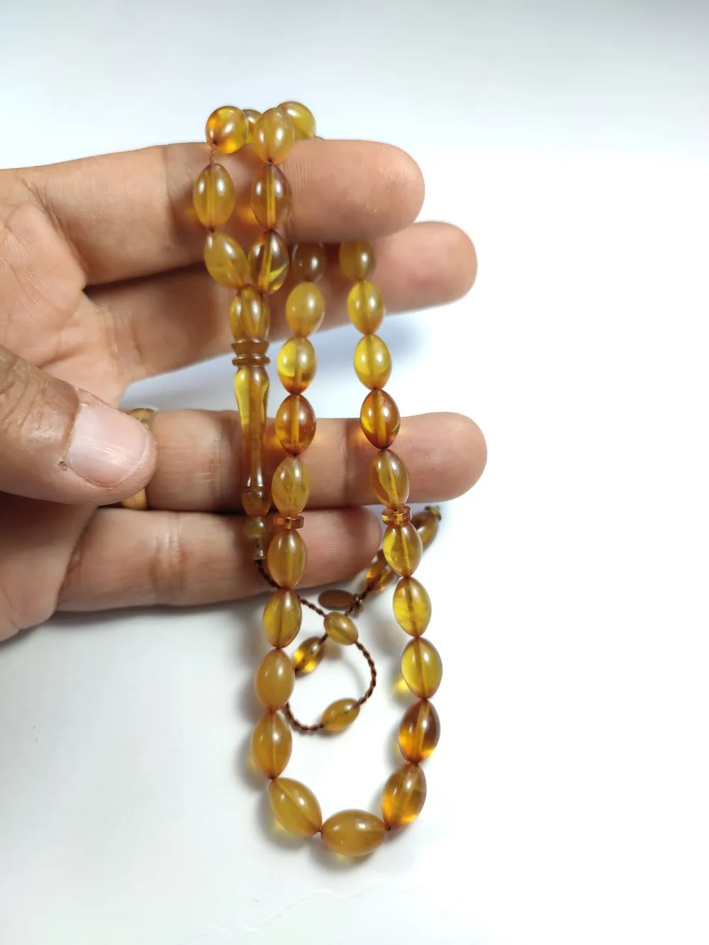 Junai̇d Hasan Usta İşi̇ İmzalı Sıkma Kehri̇bar