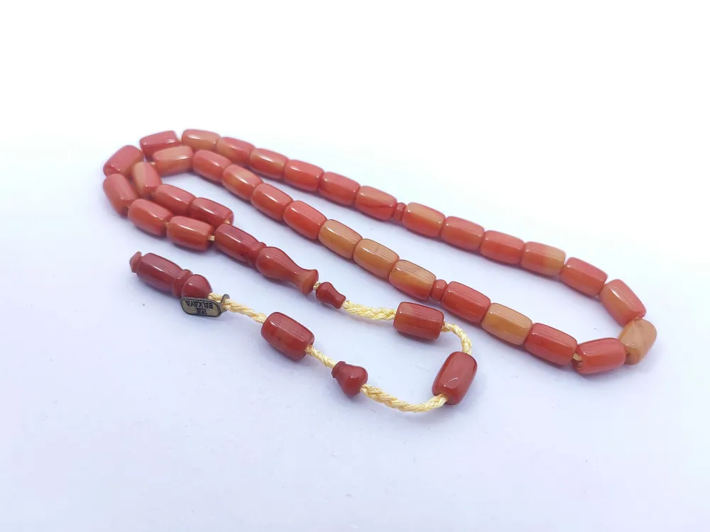 İsa Balkaya Eseri̇ Koni̇k Deli̇m(Eski̇ Usul) 12 Kat İpe Di̇zi̇li̇ Eski̇ Sıkma Kehri̇bar küçük resim 2