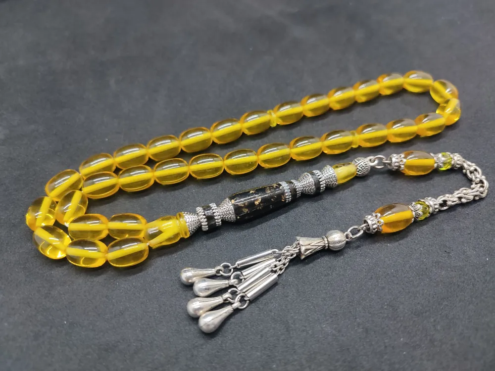 Şevket Alkan Usta Eseri̇ Gümüş Nakkaş İşlemeli̇ Alman Oyun Zar Kehri̇barı küçük resim 2