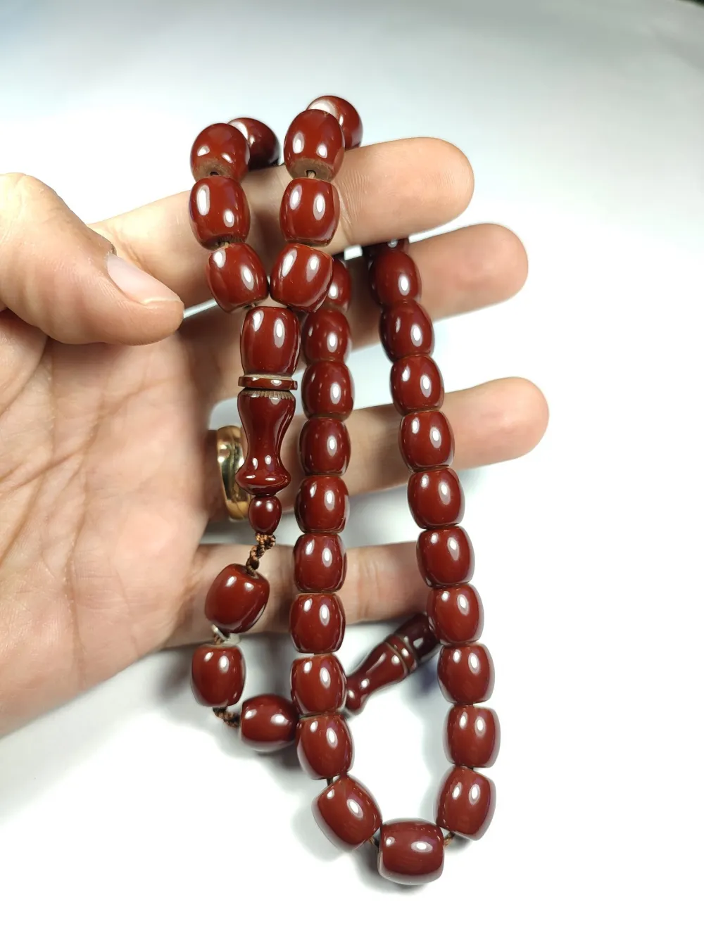 Dabbas Usta İşi̇ İmzalı (İmzası Gümüştür) Sıkma Kehri̇bar küçük resim 5