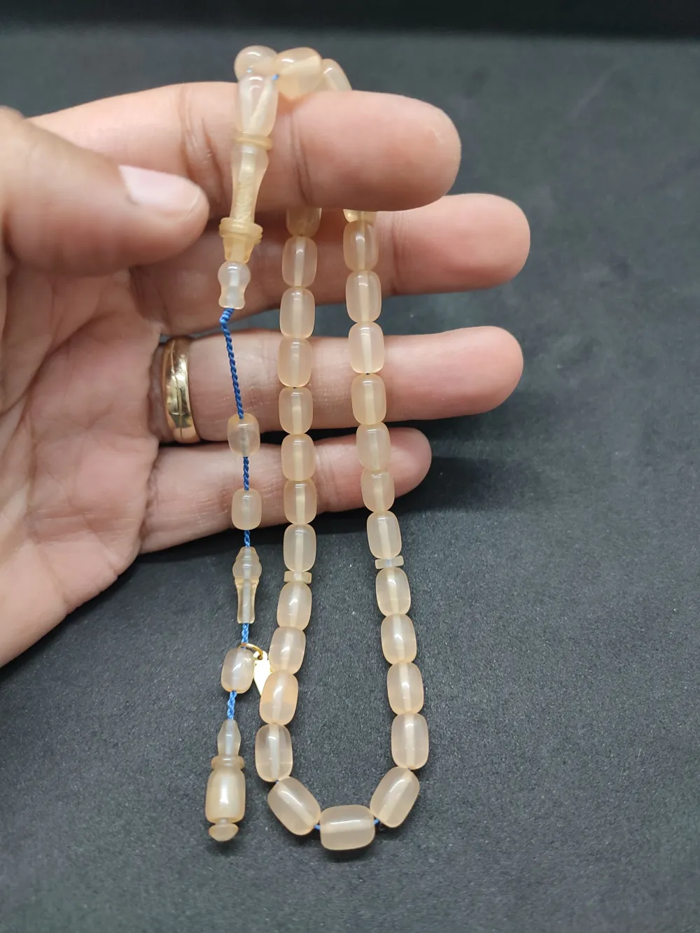 Uğur Şener Usta Eseri̇ İmame Halkalı Çi̇ft Kat Ci̇lalı Sıkma Kehri̇bar küçük resim 5