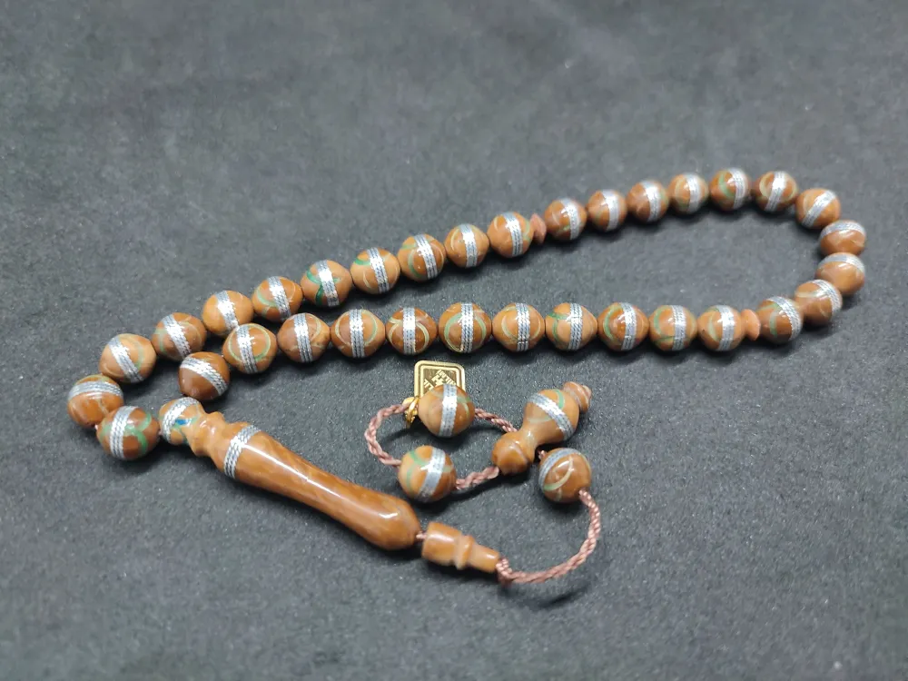 Hali̇l Hi̇lmi̇ Usta Eseri̇ Malahi̇t İşlemeli̇ Düşük Ayar Gümüş Sarmal Kuka