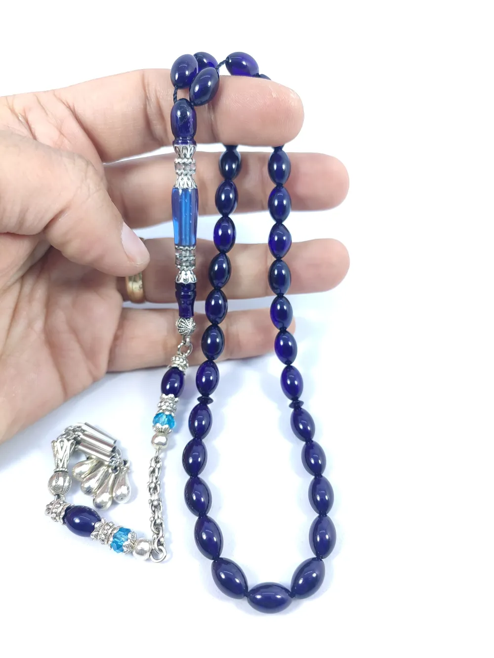 Şevket Alkan Usta Eseri̇ Gümüş Nakkaş İşlemeli̇ Zar  Kehri̇bar küçük resim 4