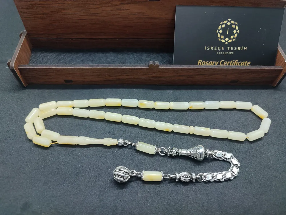 Ahşap Kutulu  Gümüş Püsküllü 13.08 Gr. Rus Kali̇ngrad Kaya Damla küçük resim 3