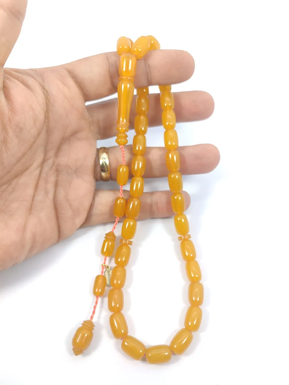 Hayyani̇ Usta İşi̇ İmzalı Rengi̇n Zi̇rvesi̇ Sıkma Kehri̇bar küçük resim 4