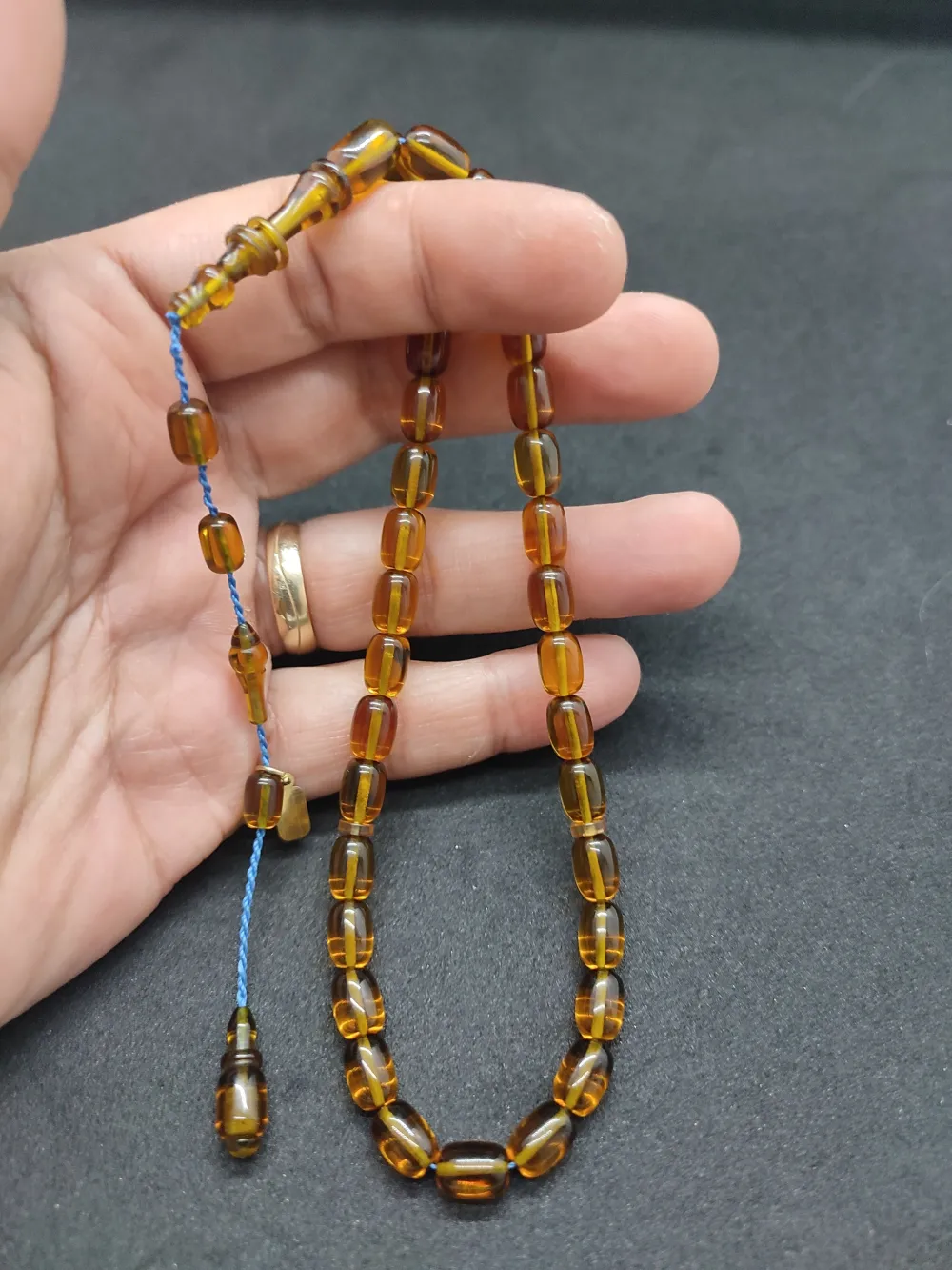 Furkan Gül Usta Eseri̇ El Boy İmame Halkalı Sıkma Kehri̇bar küçük resim 3