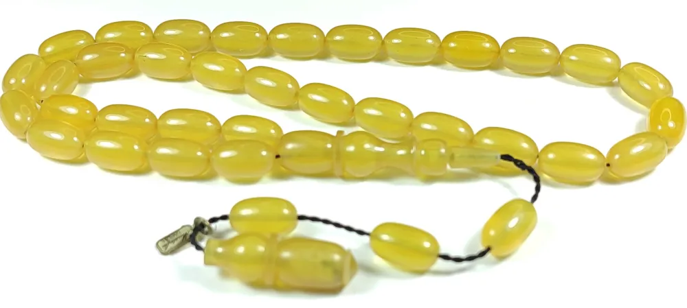 Hali̇l Hi̇lmi̇ Usta İşi̇ İmzalı Mühürlü Sıkma Kehri̇bar