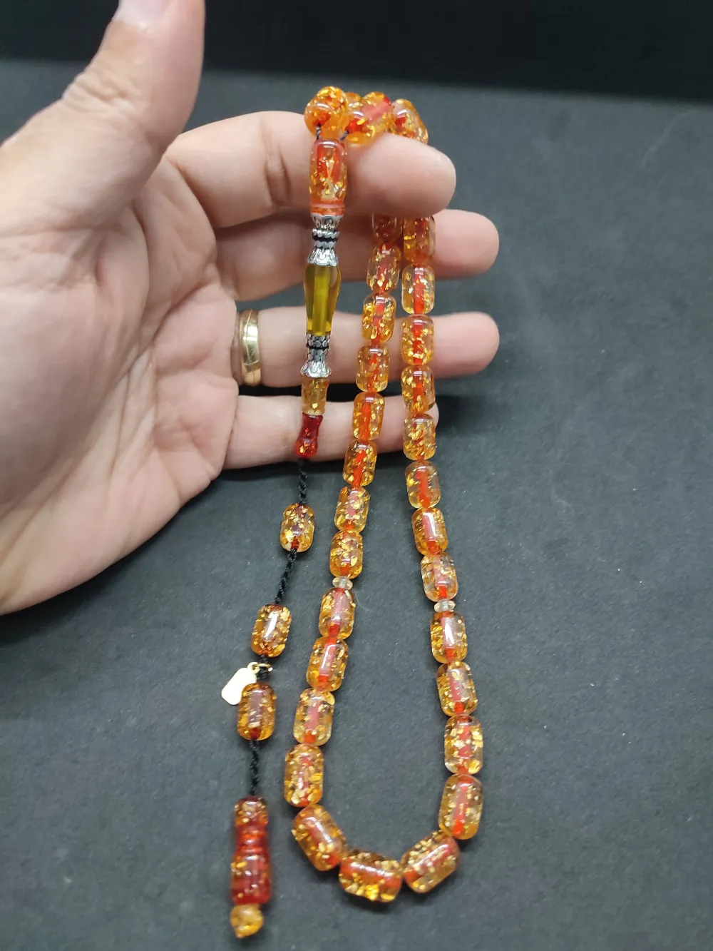 Furkan Gül Usta Eseri̇ Gümüş Nakkaş Altın Varaklı  Ateş-İ Kehri̇bar küçük resim 5