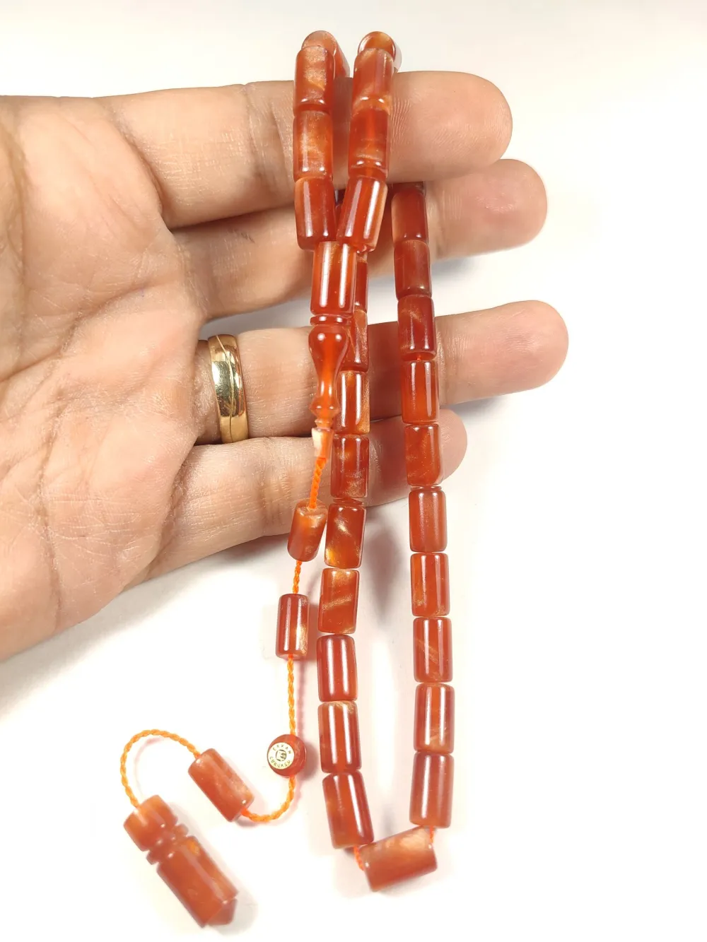 Erkan Çubukçu Usta İşi̇ İmzalı Multi̇ Color  Sıkma Kehri̇bar küçük resim 2