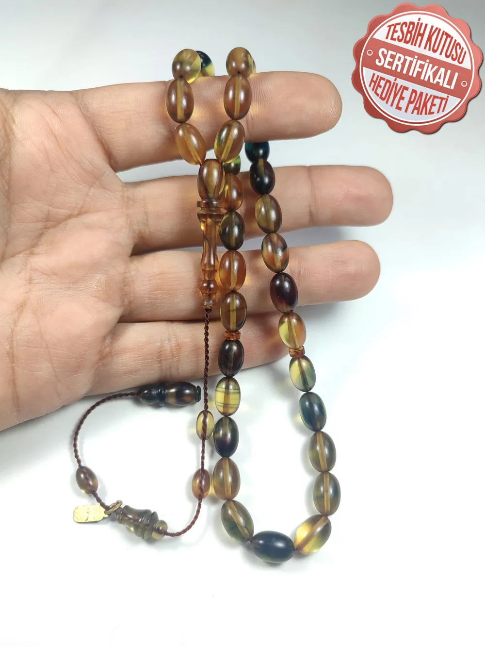 Mesut Elma Usta İşi̇ İmzalı Mühürlü Ateş Kehri̇bar küçük resim 4