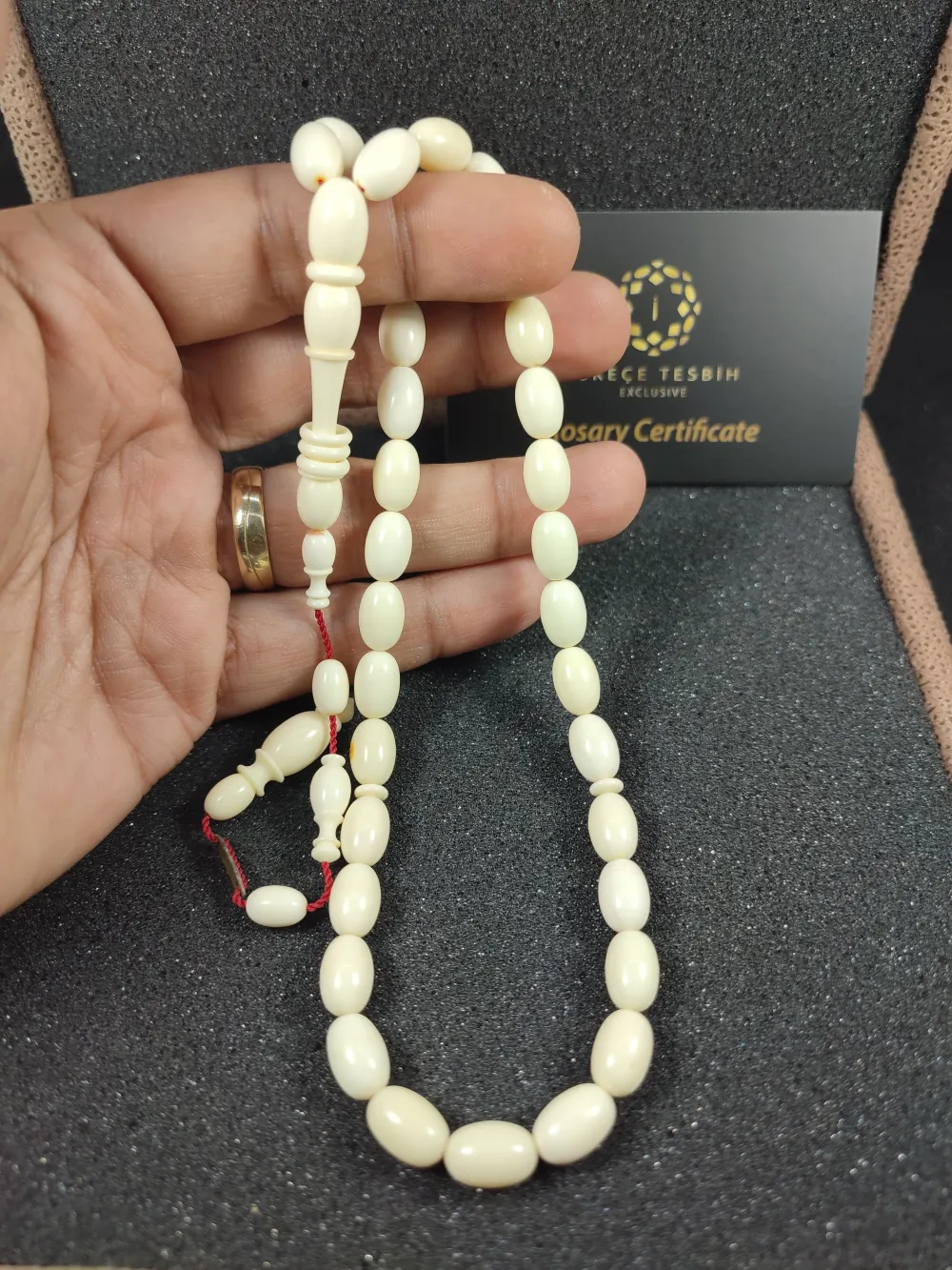 Bedri̇ Ala Usta Eseri̇ 18.50 Gr. İmzalı Halkalı Pati̇nli̇ Mahjong (Eski̇ Oyun Taşı) küçük resim 5