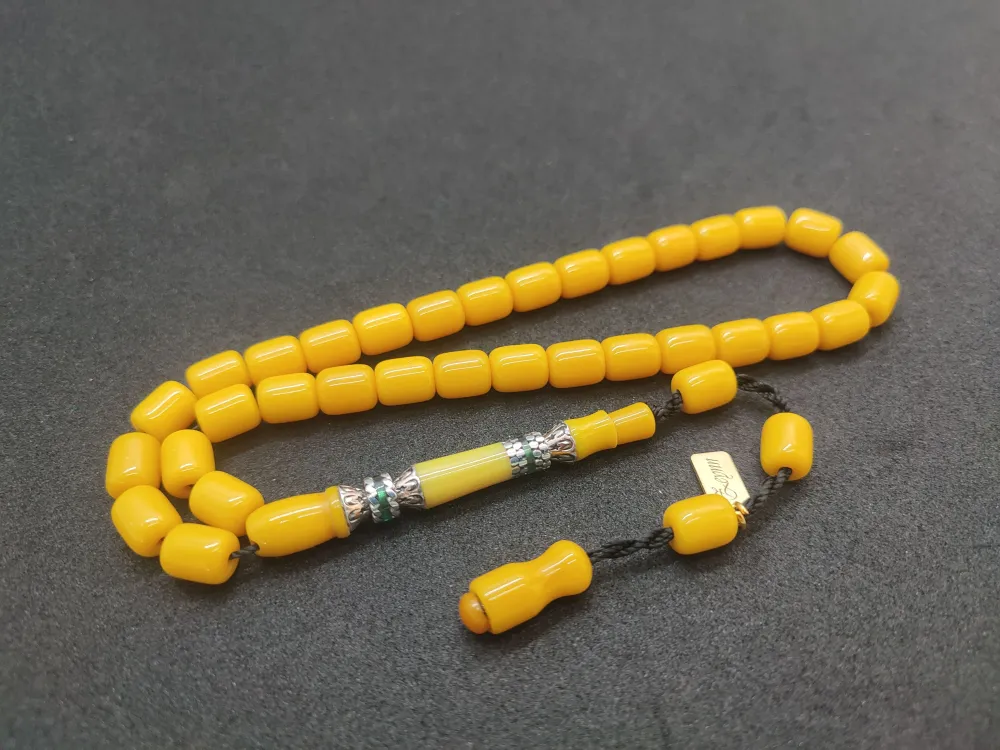 Zeyn Usta Eseri̇ Gümüş Nakkaş El Boy Sıkma Kehri̇bar