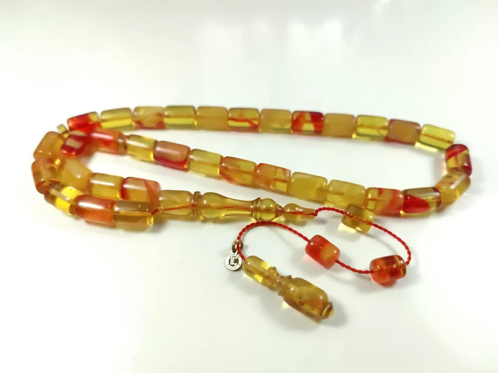 Erkan Çubukçu Usta İşi̇ İmzalı Mühürlü Sıkma Kehri̇bar küçük resim 3