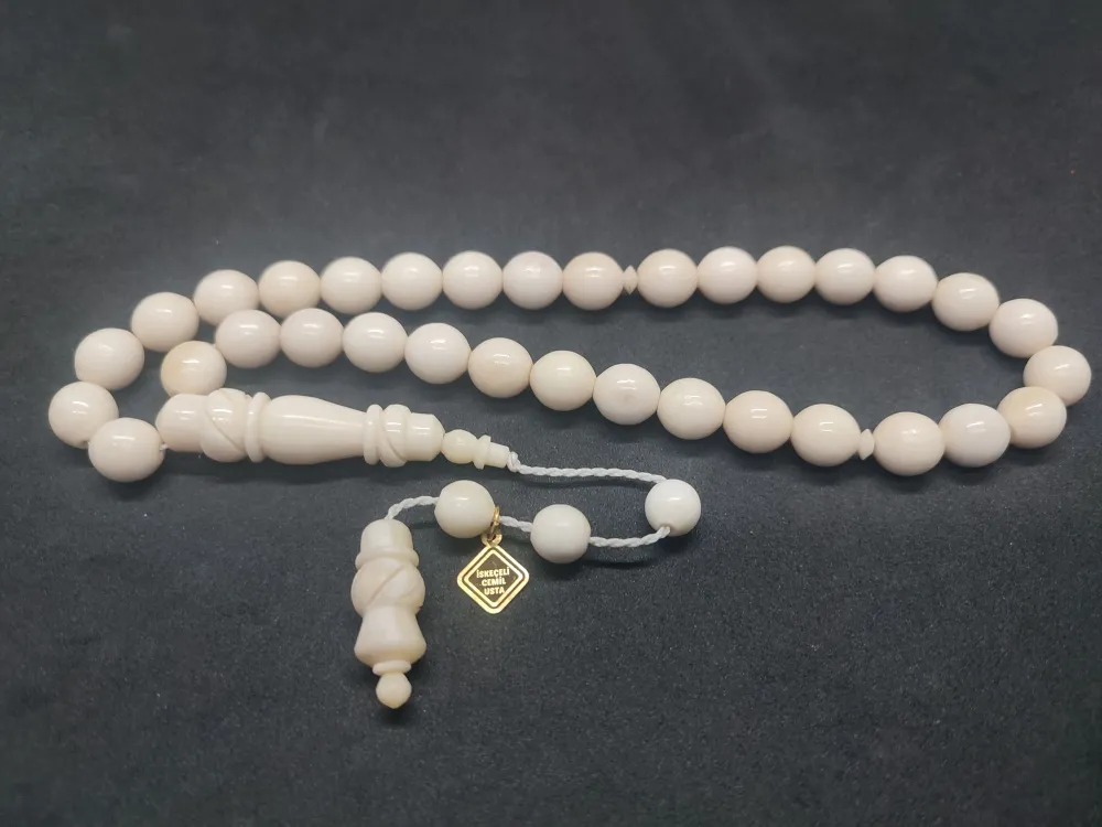 İskeçeli̇ Cemi̇l Usta Eseri̇ İmame Hi̇tame Kalem İşçi̇li̇kli̇ Naturel Bali̇na Kemi̇ği̇ küçük resim 3