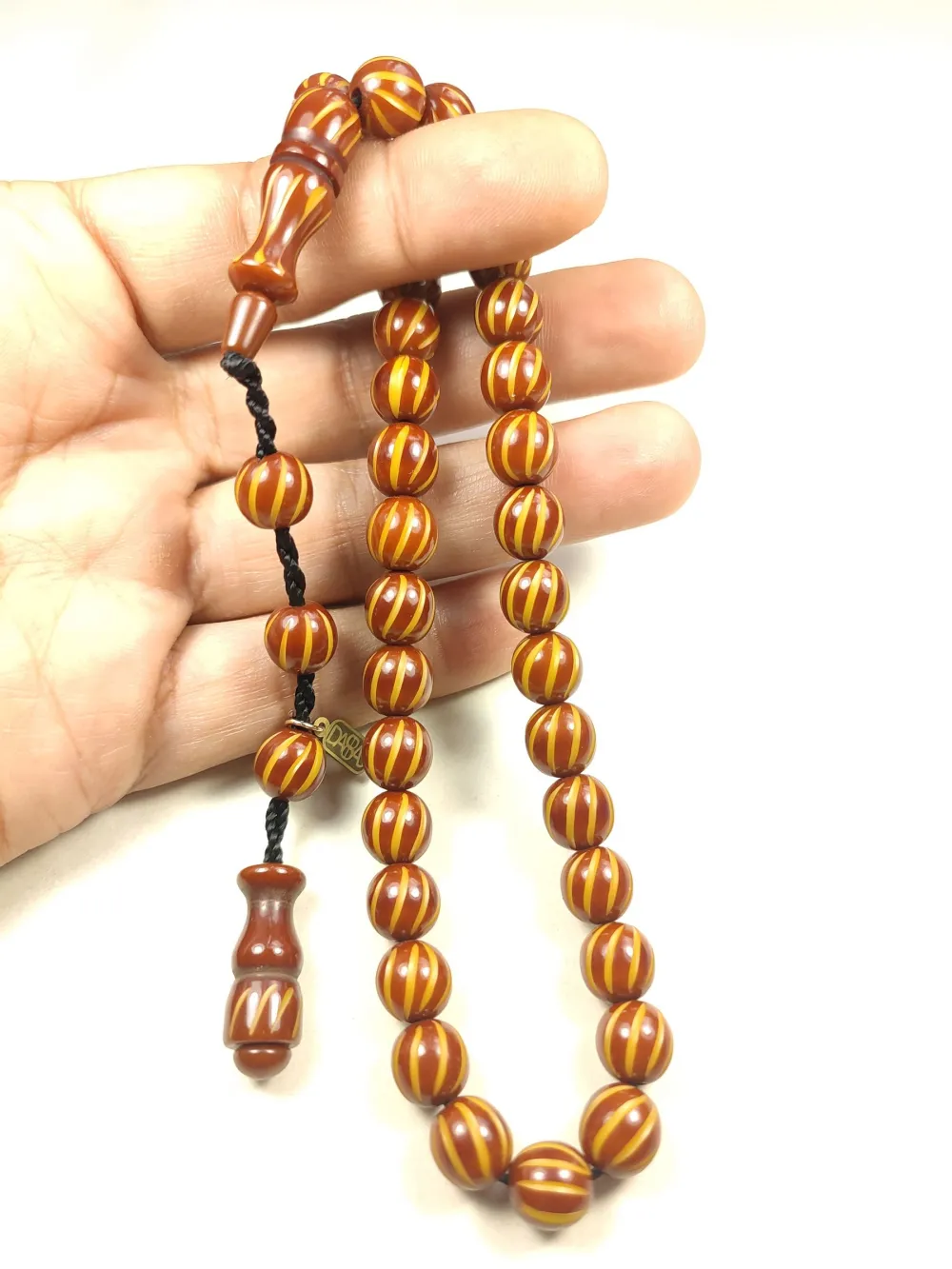 Muhammed Dabbas Usta İşi̇ İmzalı Kalem Oyma Sıkma Kehri̇bar küçük resim 4