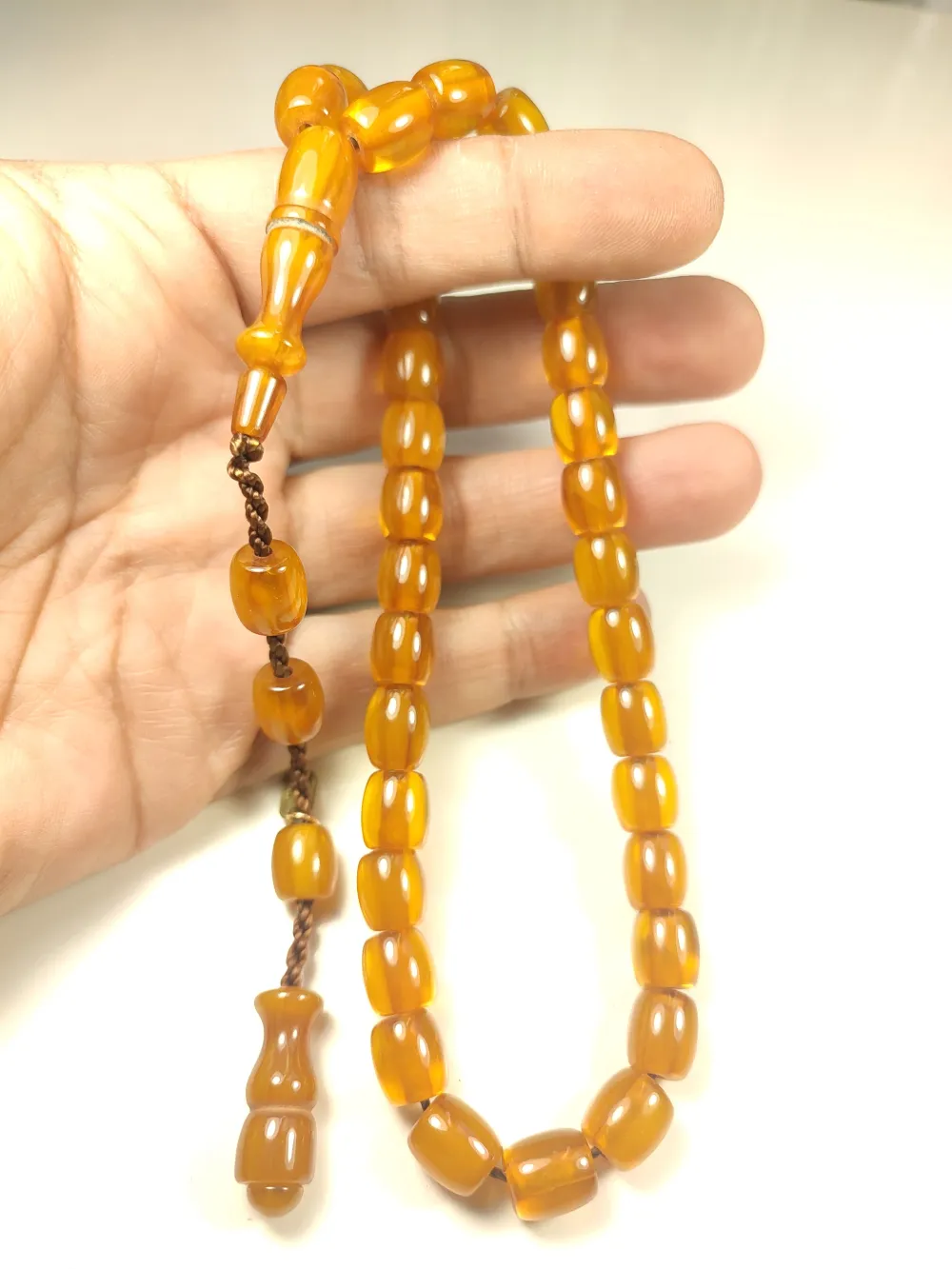 Muhammed Dabbas Usta İşi̇ İmzalı Sıkma Kehri̇bar küçük resim 4