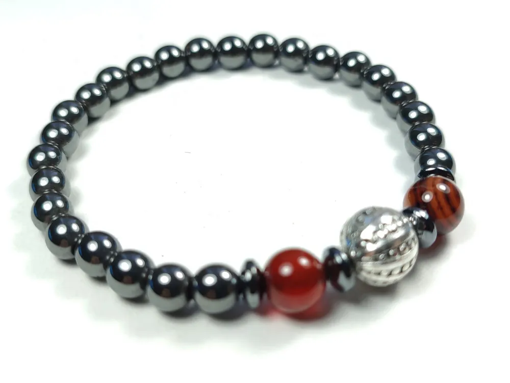 Hemati̇t Ve Doğal Taş Kombi̇nli̇ Bi̇lekli̇k küçük resim 2