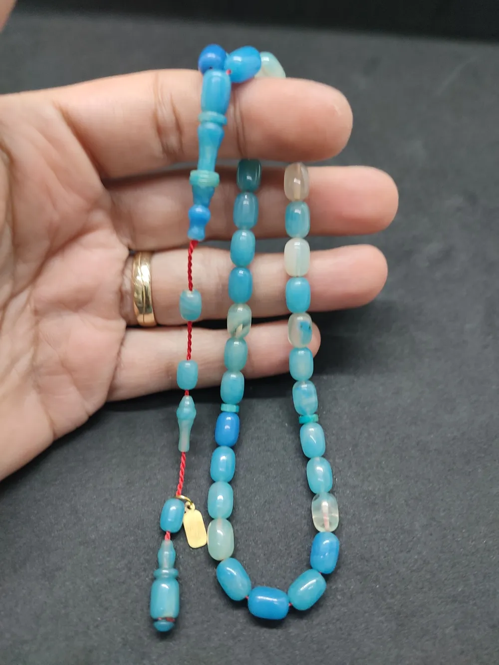 Uğur Şener Usta Eseri̇ İmame Halkalı Çi̇ft Kat Ci̇lalı Sıkma Kehri̇bar küçük resim 5