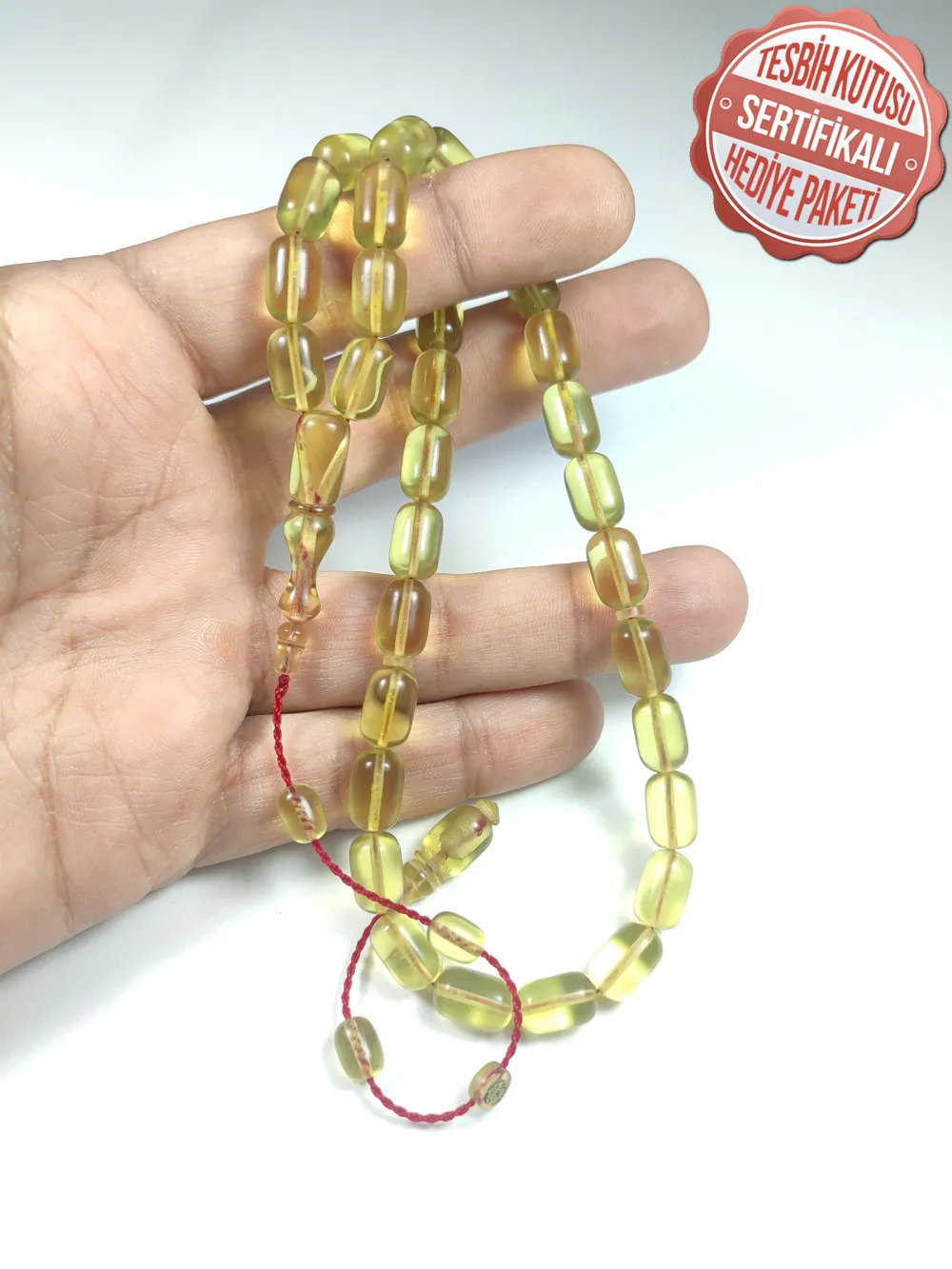 Bünyami̇n Barlak Usta İşi̇ İmzalı Mühürlü 0.6 Mm Alman Zar  Kehri̇bar küçük resim 4