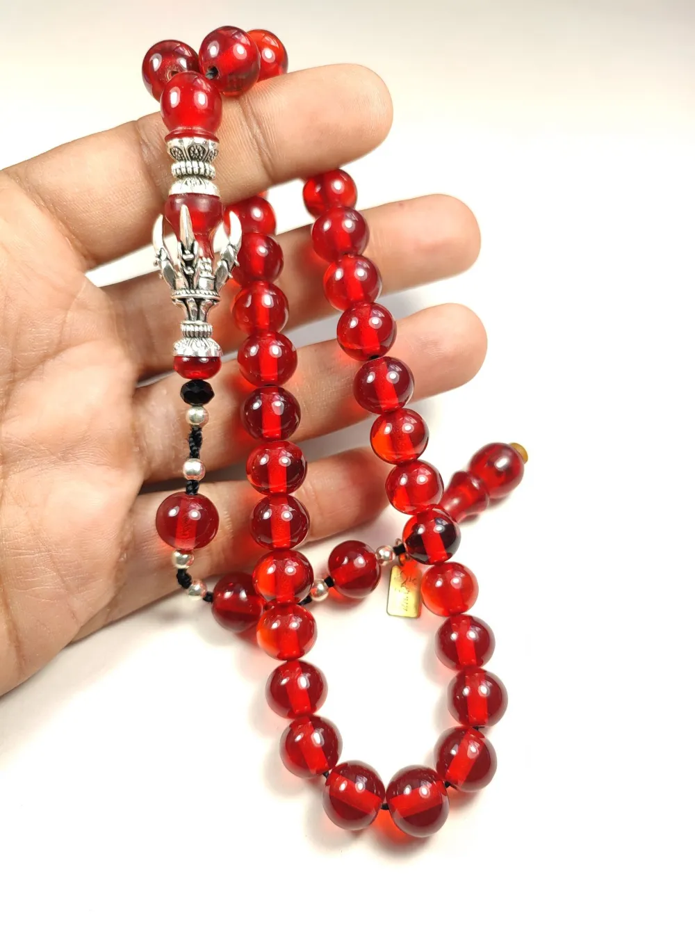 Zeyn Usta İmzalı Bronz Nakkaş İmame Pençe Model Ateş Kehri̇bar küçük resim 4