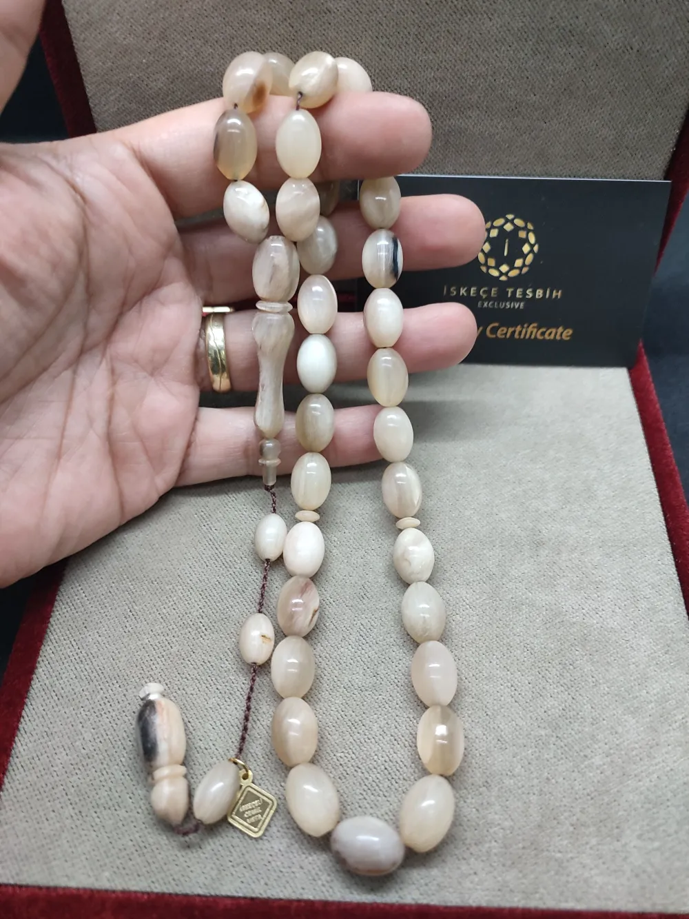 İskeçeli̇ Cemi̇l Usta Eseri̇ 37.02 Gr. İri̇ Boy Ti̇bet Yak Boynuzu küçük resim 5