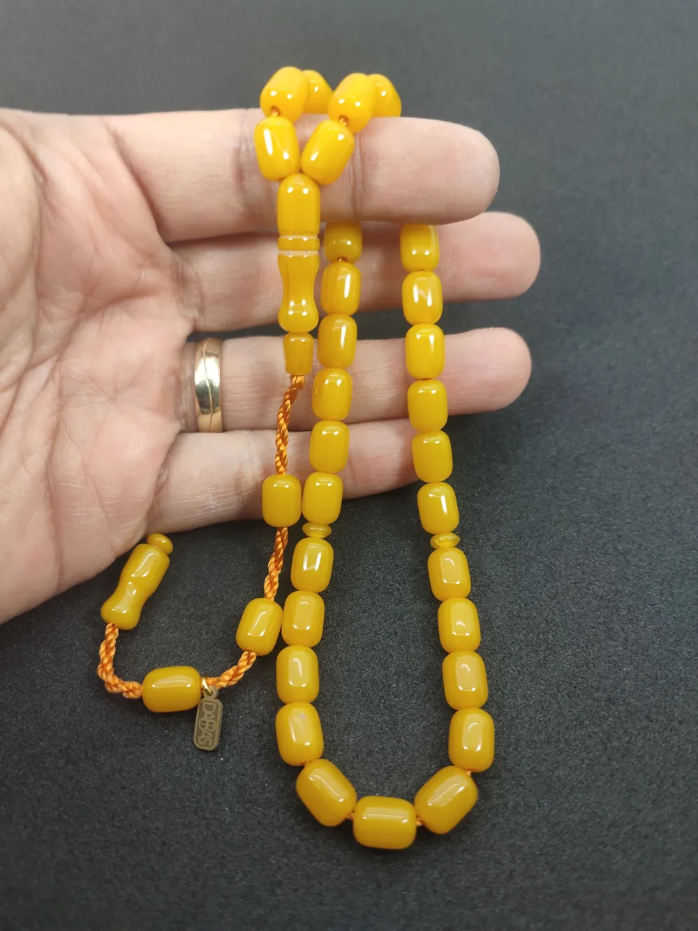 Muhammed Dabbas Usta İşi̇ İmzalı Sıkma Kehri̇bar küçük resim 4