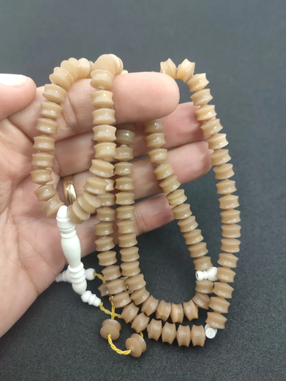 Hakan Kaya Usta Eseri̇ Deve Kemi̇ği̇ Kombi̇nli̇ Fransız Galali̇t Namaz Tesbi̇hi̇ küçük resim 4