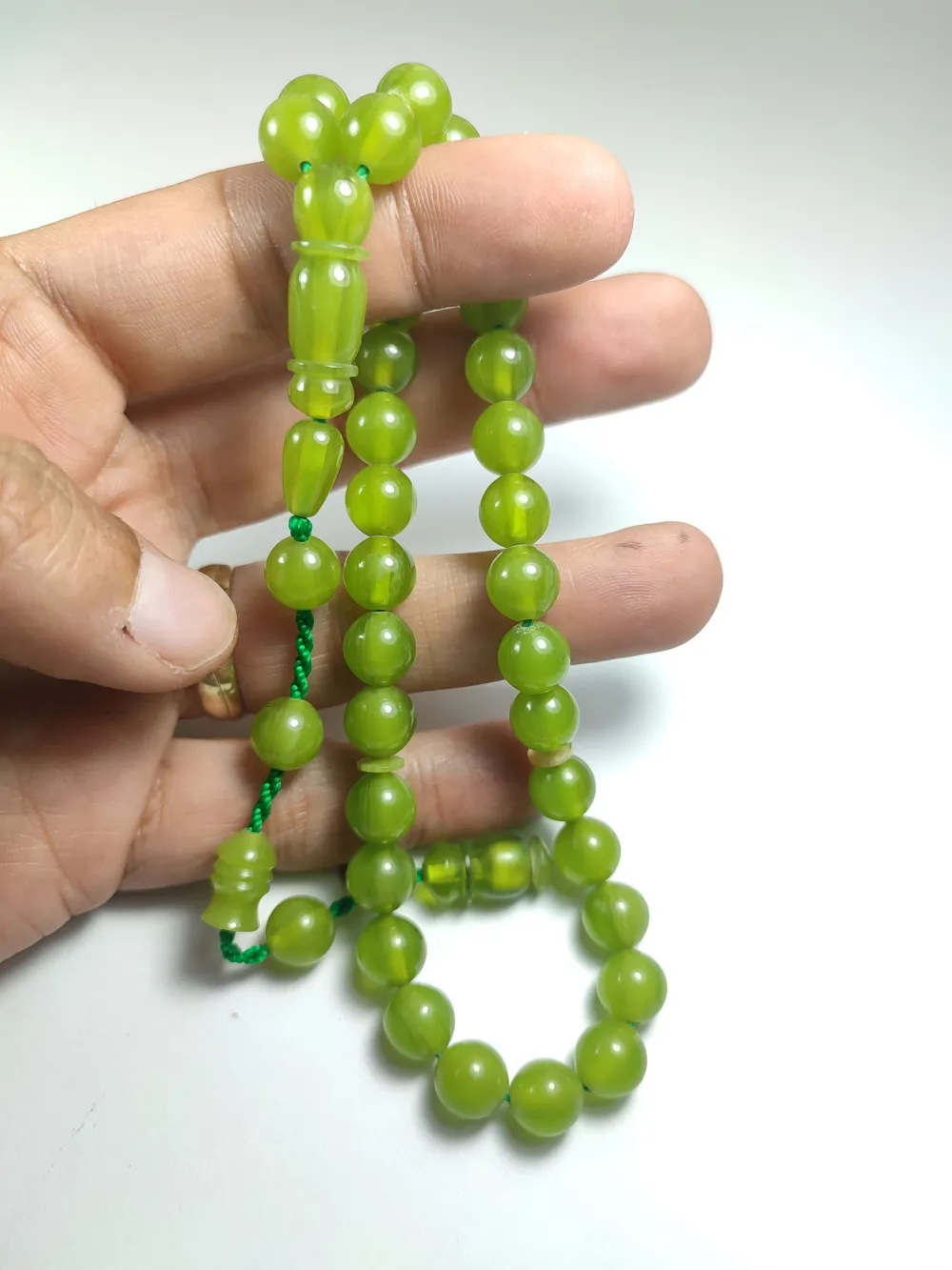 Junai̇d Hasan Usta İşi̇ İmzalı Mühürlü Sıkma Kehri̇bar küçük resim 5