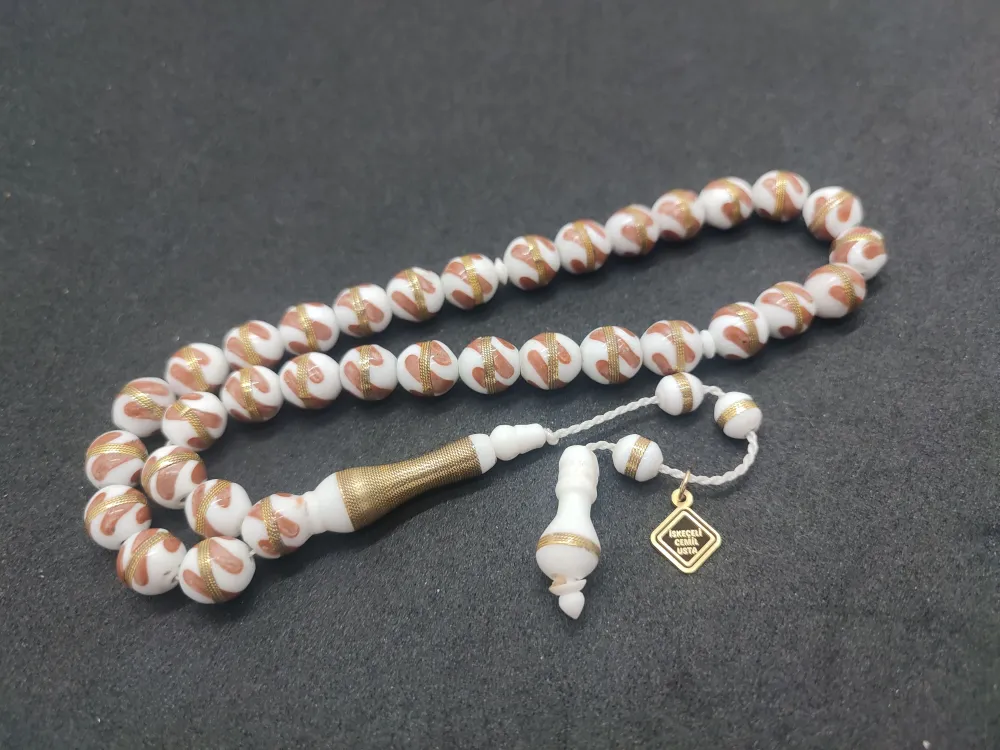 İskeçeli̇ Cemi̇l Usta Eseri̇ Gümüş Sarmal Ve Mi̇neli̇ Deve Kemi̇ği̇ küçük resim 3