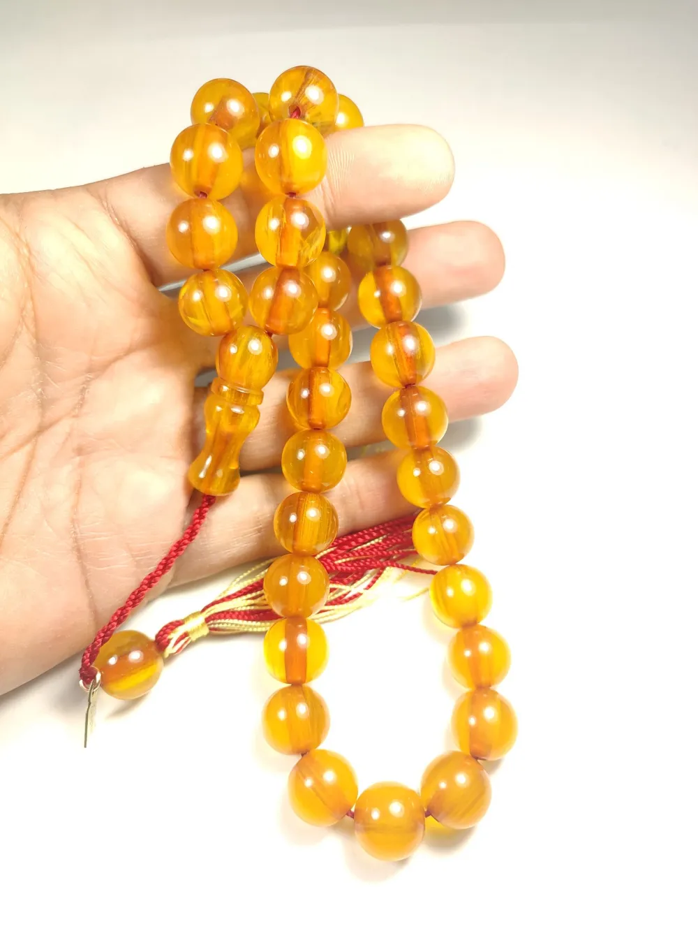 Ebu Zeyn Usta İşi̇ İmzalı Rengi̇n Zi̇rvesi̇ Bi̇r Sıkma Kehri̇bar Kopyası küçük resim 5