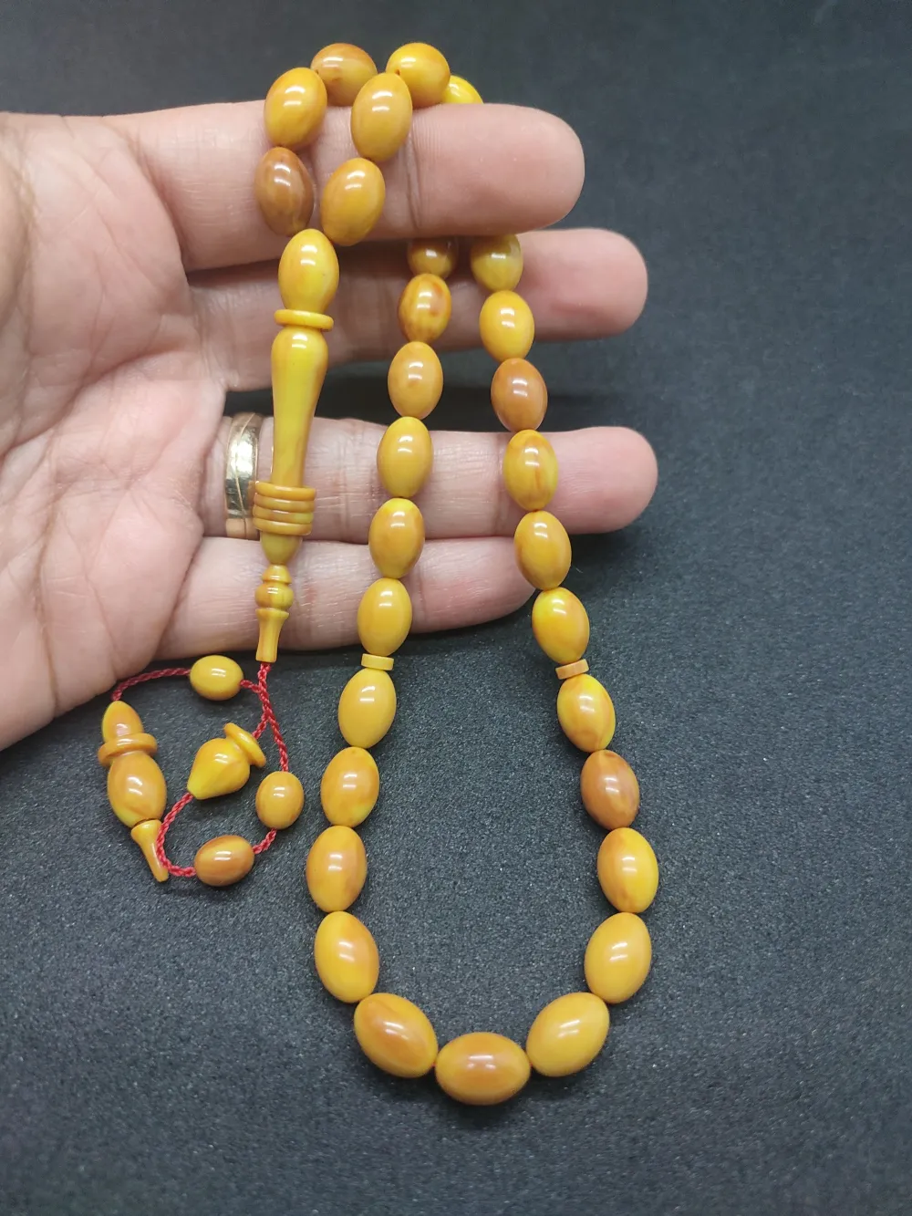 Ahmet Eryılmaz Usta Eseri̇ 0.6 Deli̇m   İmame Halkalı Çi̇ft Ci̇lalı Sıkma Kehri̇bar küçük resim 5