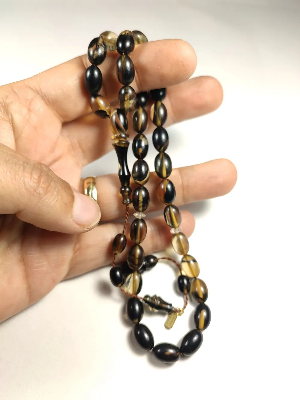 Mehmet Mercan Usta İşi̇ İmzalı Mühürlü Sıkma Kehri̇bar küçük resim 5