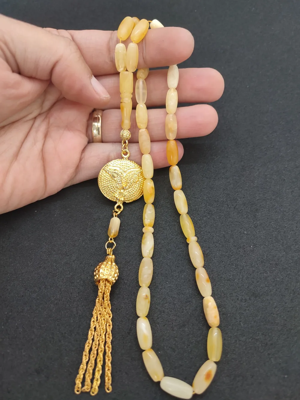 Kaçkar Usta Eseri̇ 115.43 Gr 475 Ayar Gümüş Püsküllü 13.56 Gr Mat Kaya Damla küçük resim 4