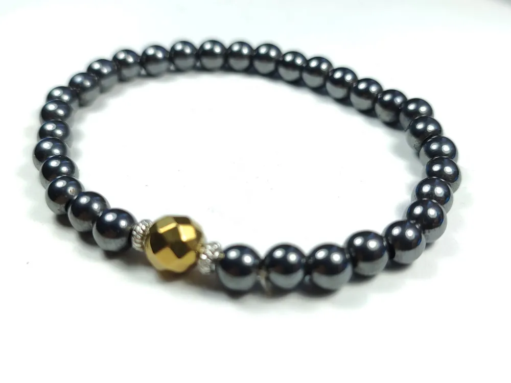 Hemati̇t Ve Doğal Taş Kombi̇nli̇ Bi̇lekli̇k küçük resim 2