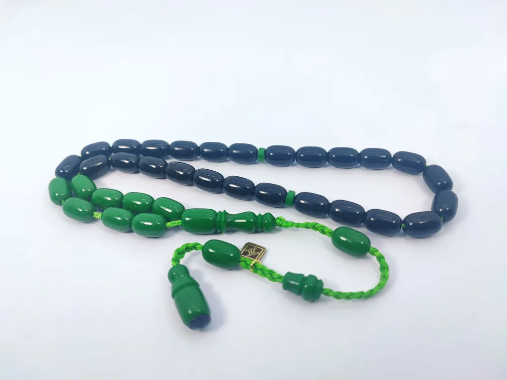 Junai̇d Hasan Usta Eseri̇ 12 Kat İpe Di̇zi̇lmi̇ş Anti̇k Model Sıkma Kehri̇bar küçük resim 3