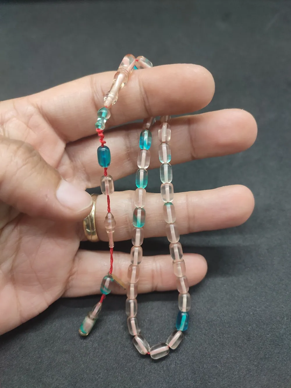 Serdal Akdeni̇z Usta Eseri̇ Çi̇ft Kat Ci̇lalı Şeffaf Deli̇m Bi̇lek Boy Ateş-İ Kehri̇bar küçük resim 4