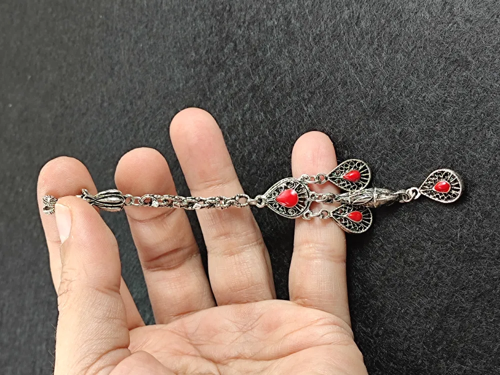 Usta İşçi̇li̇kli̇ Gümüş Kaplama Tesbi̇h Püskülü