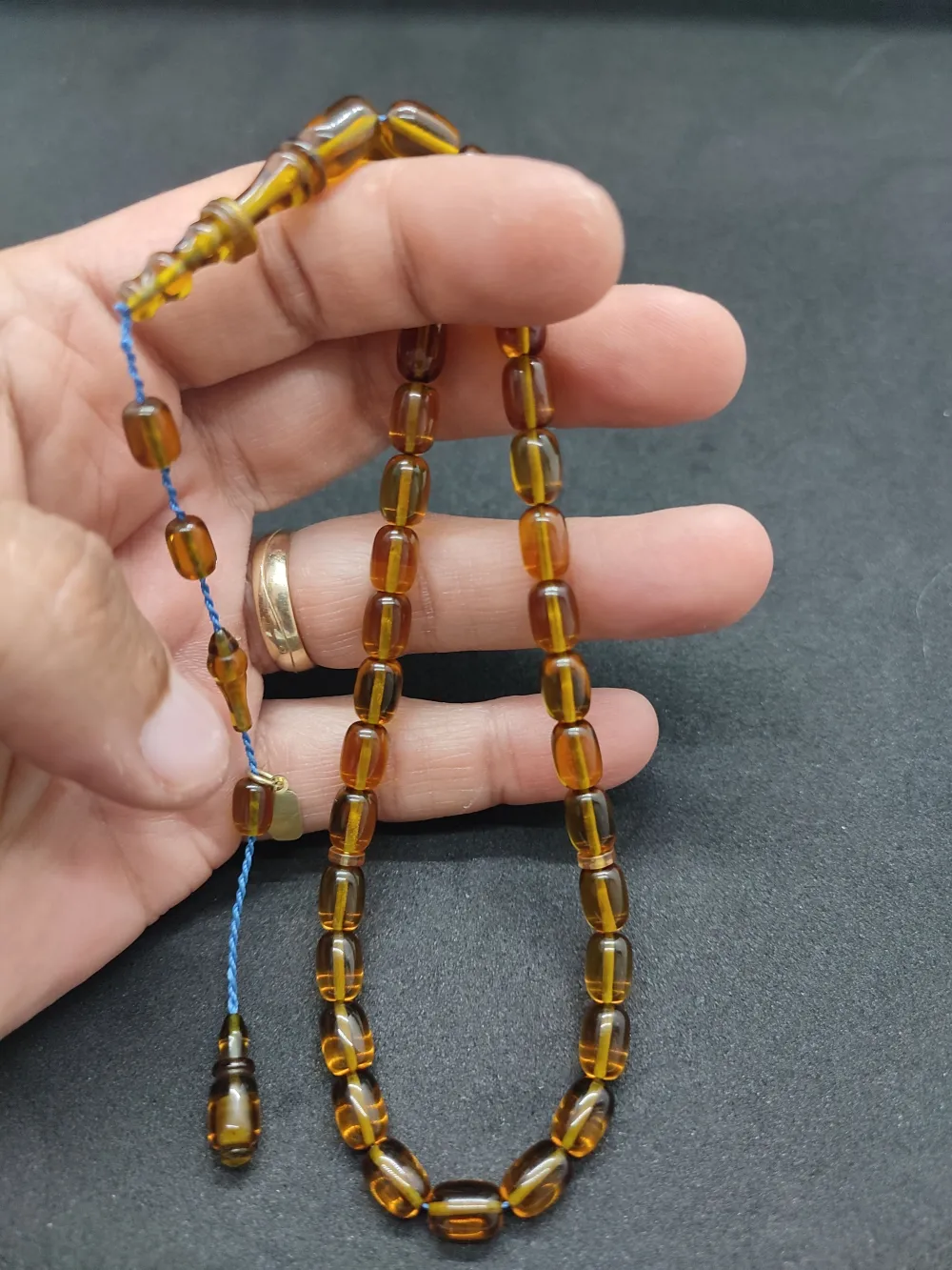 Furkan Gül Usta Eseri̇ El Boy İmame Halkalı Sıkma Kehri̇bar küçük resim 5