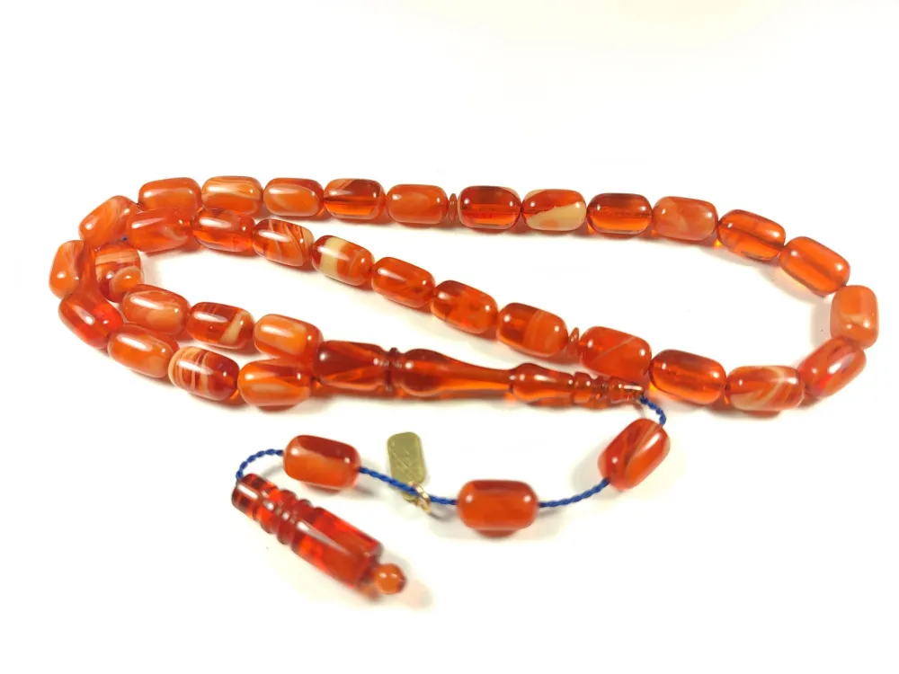 Mesut Elma Usta İşi̇ İmzalı Mühürlü Sıkma Kehri̇bar küçük resim 2