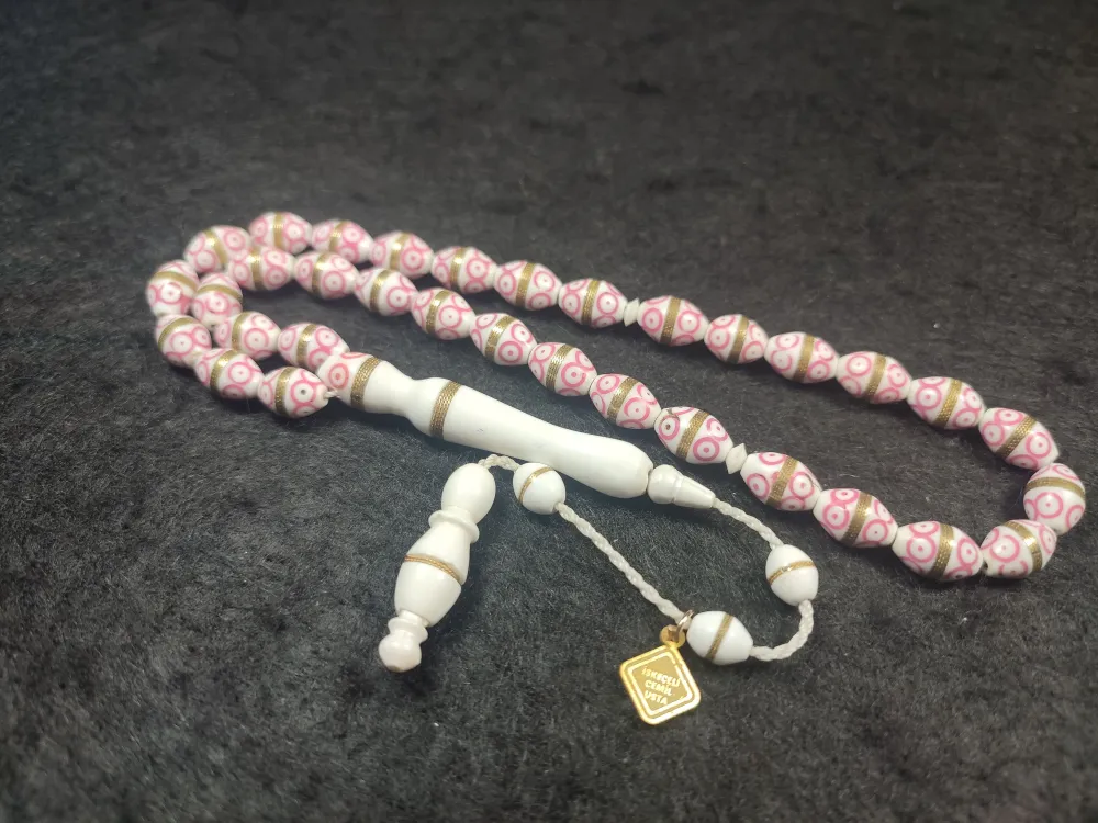 İskeçeli̇ Cemi̇l Usta İşi̇ İmzalı Mi̇neli̇ Sarmal Deve Kemi̇ği̇