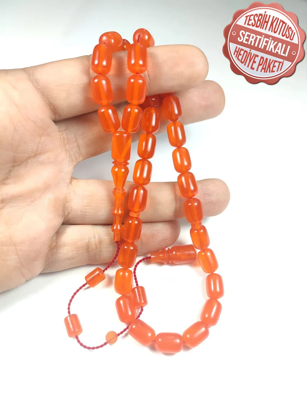 Bünyami̇n Barlak Usta İşi̇ İmzalı Mühürlü 0.6 Mm Alman Zar  Kehri̇bar küçük resim 4