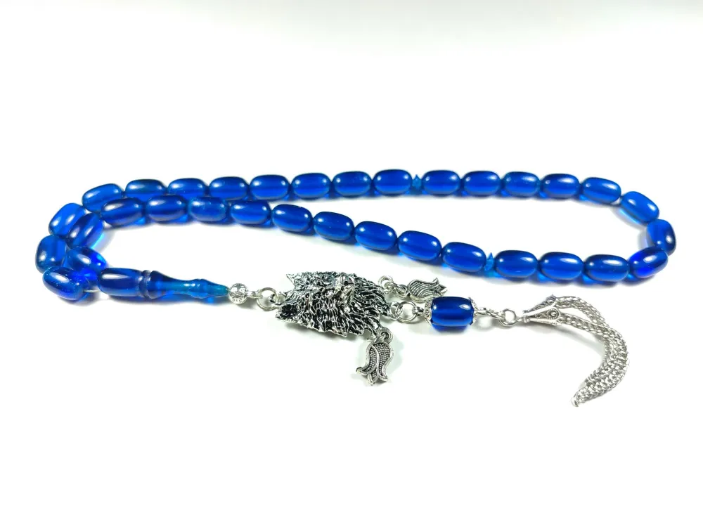 Alman Gümüş Kaplama Püskül Kombi̇nli̇ Zar Kehri̇bar küçük resim 2